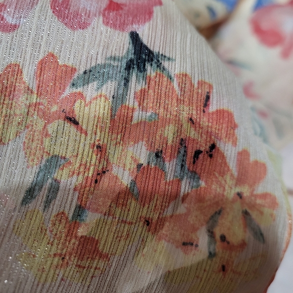 Maxi Floral Overlay Front Split Tank Bustier Dress Size 13 - Picture 12 of 12